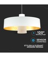 7W LED pendellampa - Ø34cm, vit akrylskärm, 400lm, 120 grader, inkl. ljuskälla