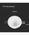 GU10 gips infällnadsspot, rund - Vit, hål: Ø13,2 cm, mått: Ø13,2 x 7,4 cm, utan ljuskälla