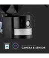 18W LED strålkastare med WiFi kamera och sensor - 6000K, IP44, vit, utomhus, säkerhetskamera
