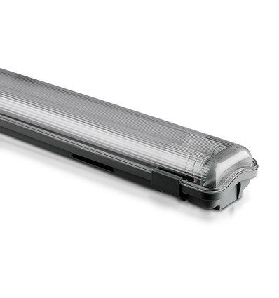 150cm 44W vattentät komplett LED armatur - IP65, 6400K, 2x22W, kallvit