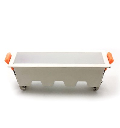 10W LED linjärt infällt panel - 750lm, 138x32mm, vit kant, varmvit, IP20