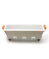 10W LED linjärt infällt panel - 750lm, 138x32mm, vit kant, varmvit, IP20