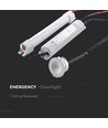 3W LED nödbelysning för inbyggnad - 5500K, >3 timmars batteritid, IP20, vit