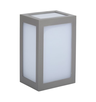 12W LED vägglampa, grå - 750lm, 6400K, IP65, kallvit