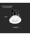 10W Bluetooth fire-rated LED downlight - CCT, dimbar, IP65, vit, Smart Home, 5 års garanti