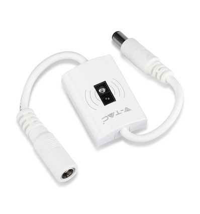 Handsensor för LED strips, 12V - Max 24W, vit, 2.1mm DC kontakt, på/av sensor för sänglampa