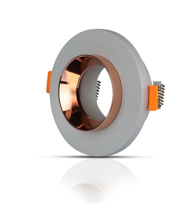 GU10 Grå Betong (inbyggd) med Matt Roséguld Botten-Rund