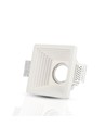 Fyrkantig gips infälld spot för GU10 - Hål: 12,5 x 12,5 cm, vit