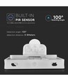 10W LED strålkastare med sensor, vit - Samsung LED, IP65, PIR