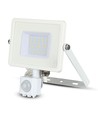 30W LED strålkastare med sensor, Samsung LED - IP65, vit, 6400K