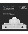 30W LED strålkastare med sensor, Samsung LED - IP65, vit, 6400K