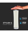 18W LED designer bordslampa - Touch dimbar, 1200lm, 3000K, krom finish