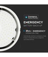10W LED taklampa med nödbelysning - IP65, Samsung LED chip, 3 timmars batteritid, Ø32cm, bulkhead