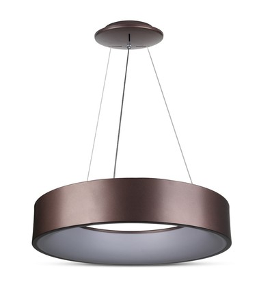 20W LED pendel, Ø45cm - Kaffebrun, 3000K, dimbar, 1,2m wireupphäng