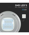 100W LED vägarmatur för linupphängning - 130lm/W, Samsung LED chip, IP65, 4000K, grå, IK08