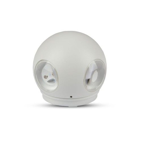 4W rund LED vägglampa - IP65, 110lm/W, vit, utomhus, inkl. ljuskälla