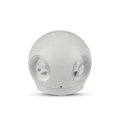 4W rund LED vägglampa - IP65, 110lm/W, vit, utomhus, inkl. ljuskälla