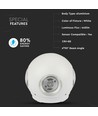 4W rund LED vägglampa - IP65, 110lm/W, vit, utomhus, inkl. ljuskälla