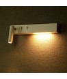 3W+3W LED hotell sänglampa - Vit, 3000K, aluminium, vägglampa