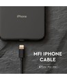 1,5m svart MFi Lightning kabel - 2A, Apple certifierad, hållbar design