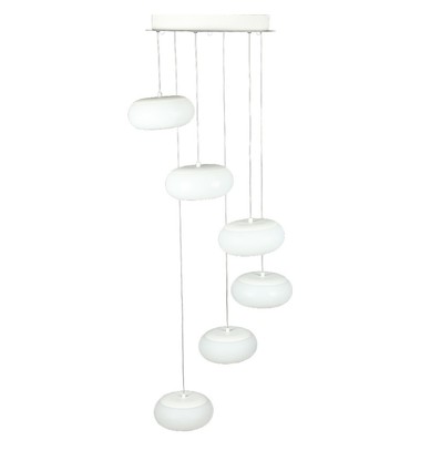 76W Designer pendel, dimbar - 6500lm, 3000K, TRIAC fasdimring, 120 grader, svart finish