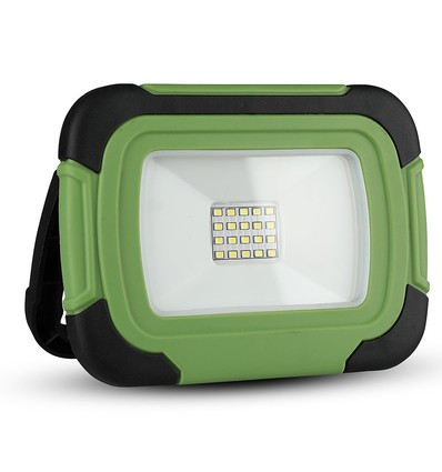 10W uppladdningsbar LED strålkastare - Samsung LED chip, IP44, SOS flash, USB output, grön/svart