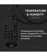 Temperatur och fuktighetssensor - Svart, IP20, för VT-5145, eWeLink kompatibel, inomhus