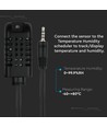Temperatur och fuktighetssensor - Svart, IP20, för VT-5145, eWeLink kompatibel, inomhus
