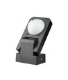 Infraröd rörelsesensor, svart - 360°, IP65, räckvidd upp till 20m, max 1000W LED