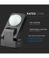 Infraröd rörelsesensor, svart - 360°, IP65, räckvidd upp till 20m, max 1000W LED
