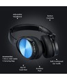 Trådlösa Bluetooth hörlurar med vridbara öronkåpor, blå - Upp till 12 timmars speltid, 10m räckvidd