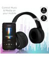 Bluetooth trådlösa hörlurar, svart - 500mAh batteri, upp till 12 timmars speltid, vikbar design, AUX/Micro SD-ingång