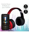 Bluetooth trådlösa hörlurar - Röd, upp till 12 timmars speltid, Micro SD och AUX-ingång