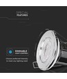 5W Ø8,15cm LED downlight - Brandhämmande, Samsung LED chip, IP65, dimbar, Hål: Ø5,7 cm, Mått: Ø8,15 cm