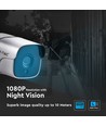 1080P IP övervakningskamera, 12V - IP65, 2.0MP bullet, 20-30m IR, inomhus/utomhus