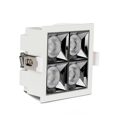 16W kvadratisk LED downlight, RA90 - Samsung LED chip, Hål: 8,5 x 8,5 cm, Mått: 9,3 x 9,3 cm