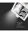 16W kvadratisk LED downlight - Samsung LED chip, 38°, vit kant, kallvit