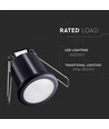 PIR taksensor Ø4cm för inbyggnad, 360° - Svart, IP20, detektering upp till 8m, hålmått: Ø4cm