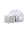 Infraröd rörelsesensor, vit - IP65, 180°/360°, max 600W LED, räckvidd 12m, utomhus/inomhus