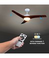35W LED Takfläkt - RF Kontroll, 3 Vingar, DC Motor, Brun