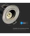 GU10 brandgodkänd downlight - Brandhämmande 30-90 min, IP20, Hål: Ø7,5-7,8 cm, Mått: Ø9,0 cm, utan ljuskälla