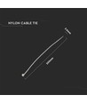 Kabelband 20 cm, 100 st - Bredd 3,5 mm vit