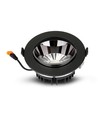 30W LED downlight med Samsung chip - 2400lm, 120°, svart kant, Ø22cm, 5 års garanti