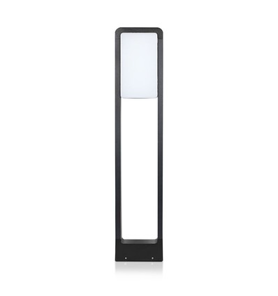 10W LED pollare, 80cm - IP65, svart, Samsung LED chip, kallvit, utomhus