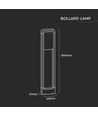 10W LED trädgårdslampa, vit - Samsung LED chip, IP65, 6400K, 80cm hög