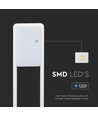 10W LED trädgårdslampa, vit - Samsung LED chip, IP65, 6400K, 80cm hög
