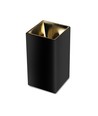 GU10 kvadratisk utanpåliggande spot - Svart/Guld, IP20, 7,4 x 7,4 x 14cm