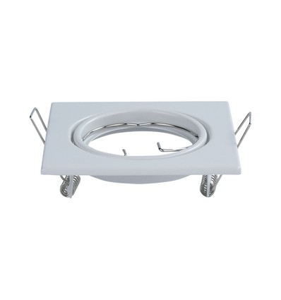 2 st. Fyrkantig GU10 infälld spot - Vit, Hål: 70x70 mm, utan ljuskälla