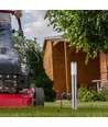 60cm E27 trädgårdslampa med sensor och 2 uttag - IP44, rostfritt stål