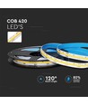 5m 10W/m COB-LED strip - 24V, IP20, 10mm bredd, COB LED